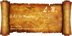 Löb Magda névjegykártya